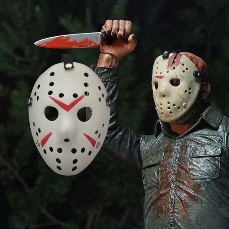 Halloween Party Cool Thicken Jason Mask, Fluorescent Green, Gold, Red + White, Silver, White, Red + Yellow