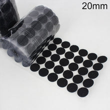 Load image into Gallery viewer, 1000 PCS 20mm Round Nylon Adhesive Hook and Loop Fastener, 20mm (Black), 20mm (White)