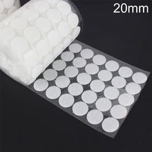 Load image into Gallery viewer, 1000 PCS 20mm Round Nylon Adhesive Hook and Loop Fastener, 20mm (Black), 20mm (White)