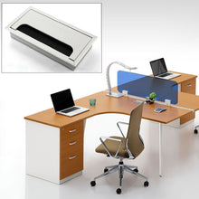 Load image into Gallery viewer, 8x16cm Desk Dustproof Aluminum Wire Box Threading Box with Brush, 8x16cm