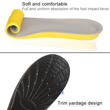 Load image into Gallery viewer, 1 Pair PU Breathable Soft Sports Shock-absorbing Insole Sweat-absorbent Foot Pad Elastic Shoe Insert, Size: M(6-9 Yards), Size: M(6-9 Yards)