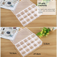 Load image into Gallery viewer, Removable Grid Compartment Plastic Box Organizerfor Jewelry Earring Fishing Hook Small Accessories, Size: Large, 15 Slots, 15 Slots