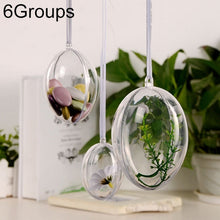 Load image into Gallery viewer, 6 PCS Transparent Plastic Hollow Ellipsoid Easter Christmas Wedding Decorations, 6 PCS