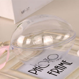 6 PCS Transparent Plastic Hollow Ellipsoid Easter Christmas Wedding Decorations, 6 PCS