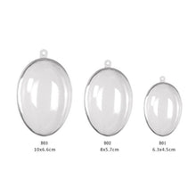Load image into Gallery viewer, 6 PCS Transparent Plastic Hollow Ellipsoid Easter Christmas Wedding Decorations, 6 PCS
