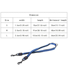 Load image into Gallery viewer, Pet Telescopic Buffer Double Traction Rope Nylon Reflective Braided Rope, Small, Length: 70cm, Random Color Delivery , Double Traction 70cm