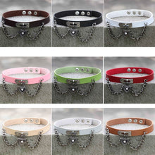 Load image into Gallery viewer, European and American Harajuku Punk Heart-shape Lock Leather Collar Choker Bracelet, Random Color Delivery, TXXQ05