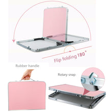 Load image into Gallery viewer, Rubber Mat Adjustable Portable Laptop Table Folding Stand Computer Reading Desk Bed Tray, Rubber Mat (Marble), Rubber Mat, Rubber Mat (Marble Green), Rubber Mat (Silver)