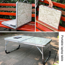 Load image into Gallery viewer, Rubber Mat Adjustable Portable Laptop Table Folding Stand Computer Reading Desk Bed Tray, Rubber Mat (Marble), Rubber Mat, Rubber Mat (Marble Green), Rubber Mat (Silver)