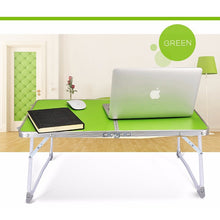 Load image into Gallery viewer, Plastic Mat Adjustable Portable Laptop Table Folding Stand Computer Reading Desk Bed Tray, Plastic Mat, Plastic Mat (Wood), Plastic Mat (Sapphire Blue)