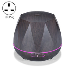 Load image into Gallery viewer, Peach Shape Wood Grain Remote Control Ultrasonic Humidifier Aromatherapy Machine Automatic Alcohol Sprayer with LED Lights, Capacity: 400mL, UK Plug (Dark Wood Color), Diamond Dark Wood Color, Diamond Light Wood Color, Peach Shape Dark Wood Color      ...