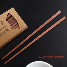 Load image into Gallery viewer, 10 Pairs Natural Red Sandal Wood Non-slip Chopsticks
