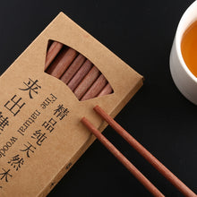 Load image into Gallery viewer, 10 Pairs Natural Red Sandal Wood Non-slip Chopsticks