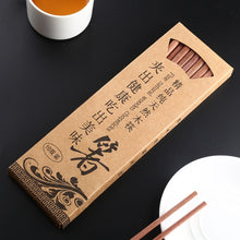 Load image into Gallery viewer, 10 Pairs Natural Red Sandal Wood Non-slip Chopsticks