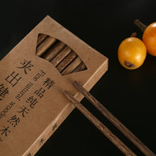 Load image into Gallery viewer, 10 Pairs Natural Wenge Non-slip Chopsticks