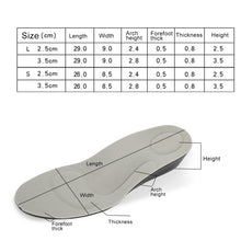 Load image into Gallery viewer, 2.5cm PU Breathable Sport Height Increase Insoles, Size: L, Size: L (2.5cm)