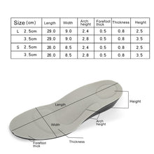 Load image into Gallery viewer, 2.5cm PU Breathable Sport Height Increase Insoles, Size: S (2.5cm)