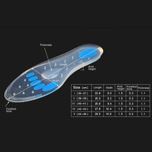 Load image into Gallery viewer, 1 Pair Transparent Cushioning Silica Gel Insoles  Size: 44-46yards, Size: 44-46yards