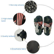 Load image into Gallery viewer, 1 Pair Anti-Slip Yoga Socks Toeless Pilates Socks Ballet Yoga Pilates Barre Shoes for Women, 235-240mm Foot Length