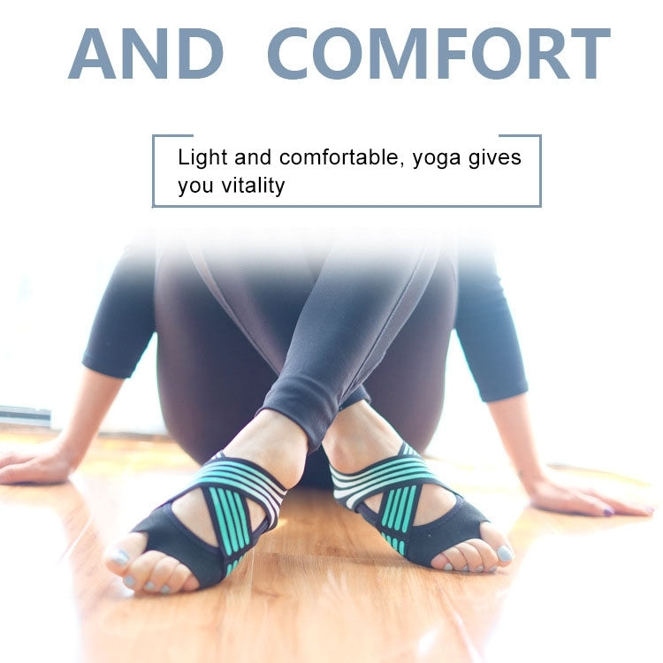 1 Pair Anti-Slip Yoga Socks Toeless Pilates Socks Ballet Yoga Pilates Barre Shoes for Women, 245-250mm Foot Length, 245-250mm (Green), 245-250mm (Pink)