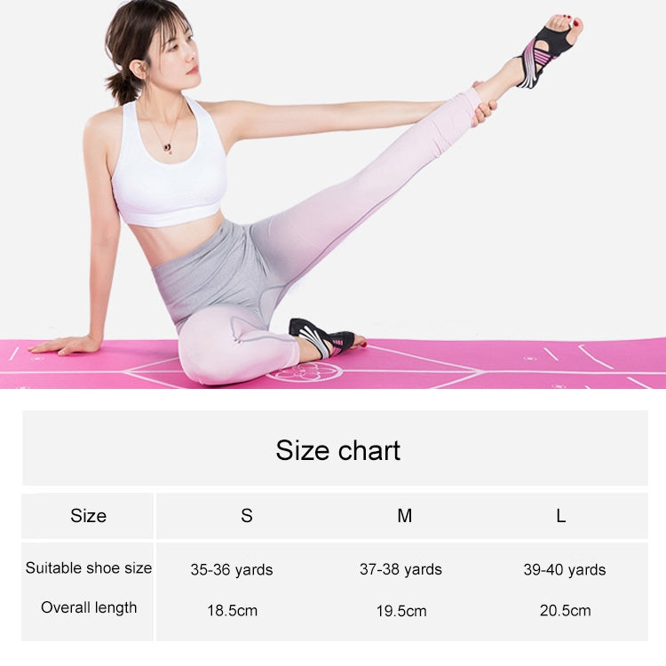 1 Pair Anti-Slip Yoga Socks Toeless Pilates Socks Ballet Yoga Pilates Barre Shoes for Women, 245-250mm Foot Length, 245-250mm (Green), 245-250mm (Pink)