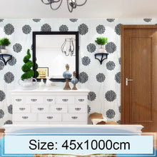 Load image into Gallery viewer, Black Flower Ball Creative 3D Stone Brick Decoration Wallpaper Stickers Bedroom Living Room Wall Waterproof Wallpaper Roll, Size: 45 x 1000cm, Black flower ball