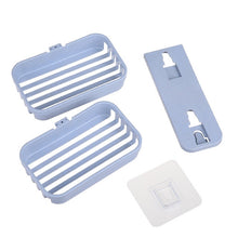 Load image into Gallery viewer, Wall Hanging Traceless Double-deck PP Soap Holder Bathroom Storage Shelf
