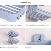 Load image into Gallery viewer, Wall Hanging Traceless Double-deck PP Soap Holder Bathroom Storage Shelf