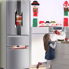 Load image into Gallery viewer, 3 in 1 Christmas Style Cloth Fridge Microwave Oven Door Handle Cover Set, Size: 23*14cm, 3 in 1 Set