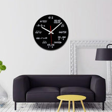 Load image into Gallery viewer, Creative Acrylic Living Room Decorative Mathematical Formula Wall Clock