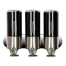 Load image into Gallery viewer, Triple Hotel Shower Manual Dispenser Wall Mounted Washing Liquid Shampoo Soap Bottle, Capacity: 1200ml, 1200ml/Black, 1200ml/Gold, 1200ml/Red, 1200ml/Silver, 1200ml/Transparent, 1200ml/White