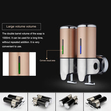 Load image into Gallery viewer, Triple Hotel Shower Manual Dispenser Wall Mounted Washing Liquid Shampoo Soap Bottle, Capacity: 1200ml, 1200ml/Black, 1200ml/Gold, 1200ml/Red, 1200ml/Silver, 1200ml/Transparent, 1200ml/White