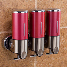 Load image into Gallery viewer, Triple Hotel Shower Manual Dispenser Wall Mounted Washing Liquid Shampoo Soap Bottle, Capacity: 1200ml, 1200ml/Black, 1200ml/Gold, 1200ml/Red, 1200ml/Silver, 1200ml/Transparent, 1200ml/White