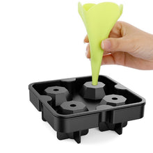 Load image into Gallery viewer, New 4 Cavity Diamond Shape 3D Ice Cube Mold Maker Bar Party Silicone Trays Chocolate Mold Kitchen Tool, Diamond Shape