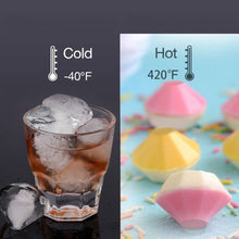 Load image into Gallery viewer, New 4 Cavity Diamond Shape 3D Ice Cube Mold Maker Bar Party Silicone Trays Chocolate Mold Kitchen Tool, Diamond Shape