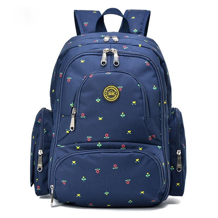 Fashion Travel Multifunctional Mother Shoulder Bag Maternity Mummy Nappy Backpack, Size: 18*30*43cm, Red Dot, Dark Blue Flower, Blue