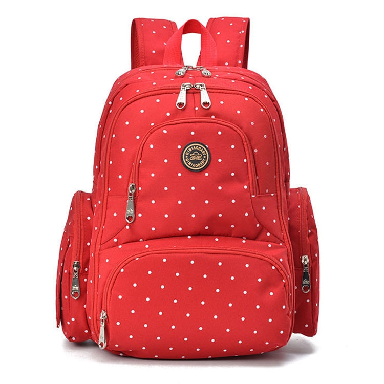 Fashion Travel Multifunctional Mother Shoulder Bag Maternity Mummy Nappy Backpack, Size: 18*30*43cm, Red Dot, Dark Blue Flower, Blue