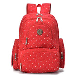 Fashion Travel Multifunctional Mother Shoulder Bag Maternity Mummy Nappy Backpack, Size: 18*30*43cm, Red Dot, Dark Blue Flower, Blue
