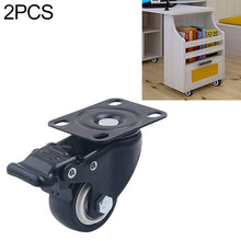 Load image into Gallery viewer, 2 PCS 2 inch Furniture Cabinet Coffee Table Silent Universal Brake Wheel, 2 inch Universal Brake Wheel