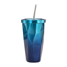 Load image into Gallery viewer, 500ml Irregular Double Layer 304 Stainless Steel Sippy Cup