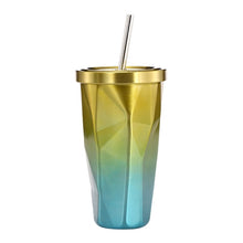 Load image into Gallery viewer, 500ml Irregular Double Layer 304 Stainless Steel Sippy Cup