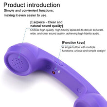 Load image into Gallery viewer, 3.5mm Plug Mic Retro Telephone Anti-radiation Cell Phone Handset Receiver, 3.5mm