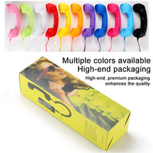 Load image into Gallery viewer, 3.5mm Plug Mic Retro Telephone Anti-radiation Cell Phone Handset Receiver, 3.5mm