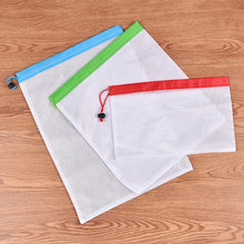 Load image into Gallery viewer, 10 PCS Double-Stitched Strength Reusable Fruit Sandwich Pouch Mesh Storage Bags, Size: 30cm x 43cm, Random Color Delivery, Size: 30cm x 43cm