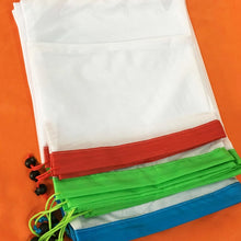 Load image into Gallery viewer, 10 PCS Double-Stitched Strength Reusable Fruit Sandwich Pouch Mesh Storage Bags, Size: 30cm x 43cm, Random Color Delivery, Size: 30cm x 43cm