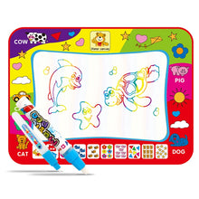 Load image into Gallery viewer, Children Rainbow Color Magic Doodle Water Drawing Mat with 2 Pen, Size: 80cm x 60cm, Size: 80cm x 60cm