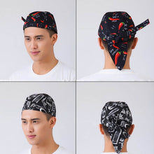 Load image into Gallery viewer, Simple Style Unisex Chef Waiter Work Cap Pirate Hat Turban Cap, Turban Cap 2, Turban Cap Red, Turban Cap Black, Turban Cap stripe, Turban Cap1