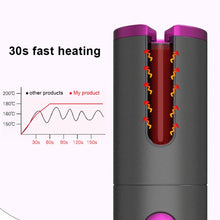 Load image into Gallery viewer, USB Charging Automatic Hair Curler Portable Mini Wireless Multi-function Curling Iron with LCD Display