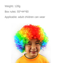 Load image into Gallery viewer, Colorful Wild-Curl Up Crown Party Cosplay Headwear Wavy Short Polyester Yarn Made Wigs For Adult And Child