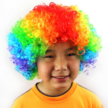 Load image into Gallery viewer, Colorful Wild-Curl Up Crown Party Cosplay Headwear Wavy Short Polyester Yarn Made Wigs For Adult And Child